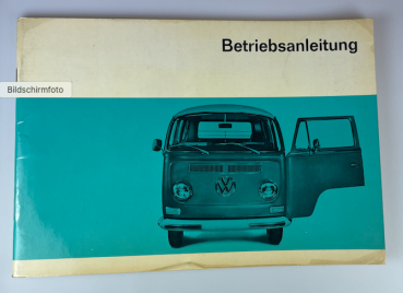 Volkswagen Transporter Bedienungsanleitung, Stand 8/1969